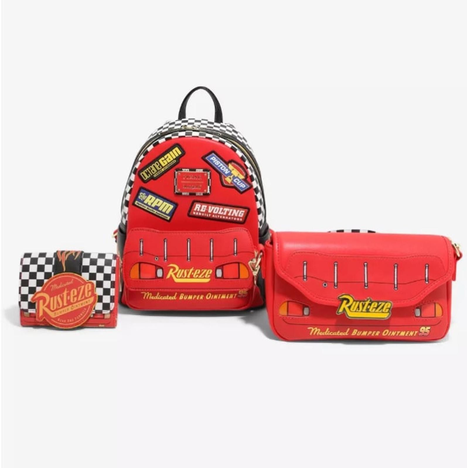 Loungefly Cars Lightning McQueen Rust-eze LU Mini Backpack