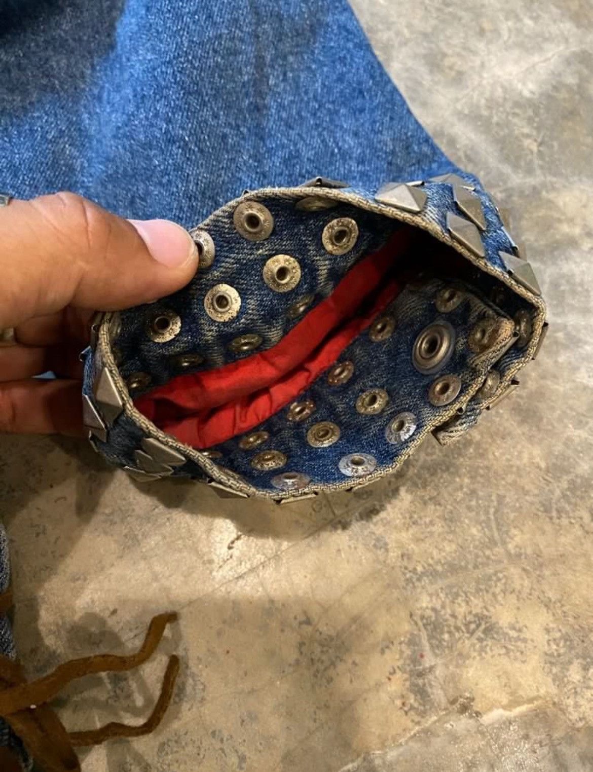 Vintage Harley Davidson Studded Denim Jacket