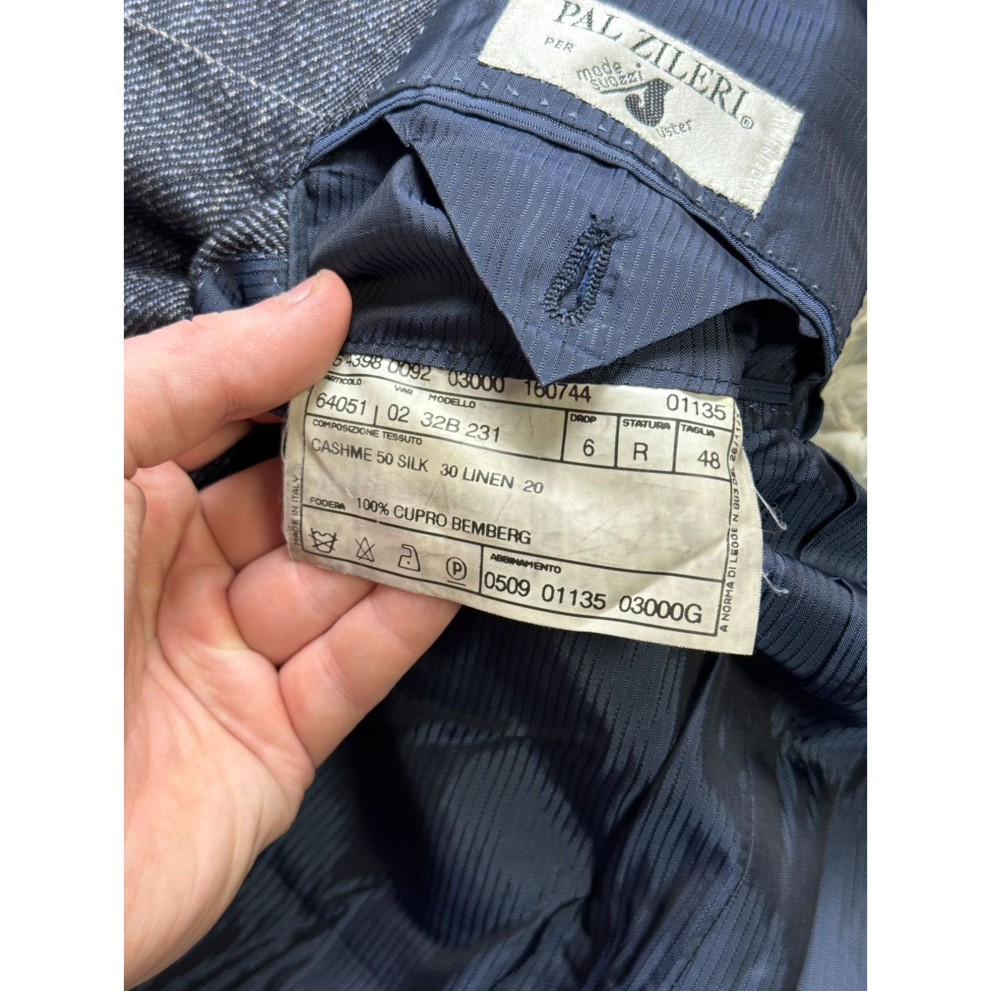 Pal Zileri Pal Zileri by Colombo Cashmere Silk Linen Blazer (Y1155) Size 44R - 8 Thumbnail