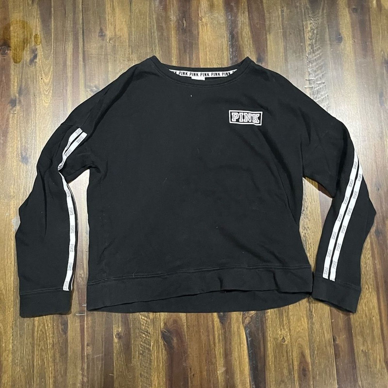 Victoria's Secret Victoria’s Secret PINK Black and White Pullover Sweatshirt Size M / US 6-8 / IT 42-44 - 1 Thumbnail