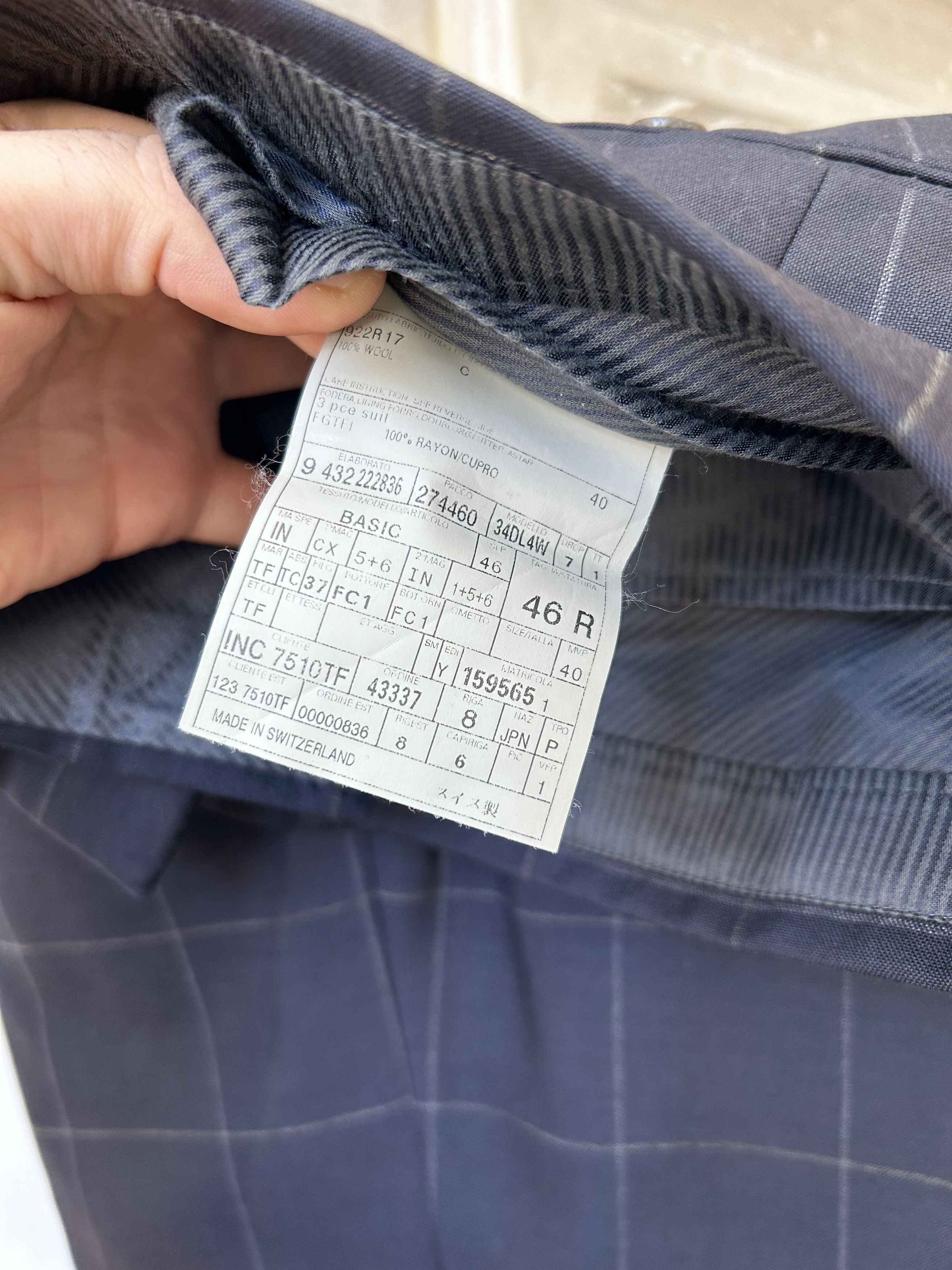 Tom Ford Tom Ford Navy Blue Windowpane Spencer 3-Piece Suit Size 36R Size 36R - 12 Thumbnail