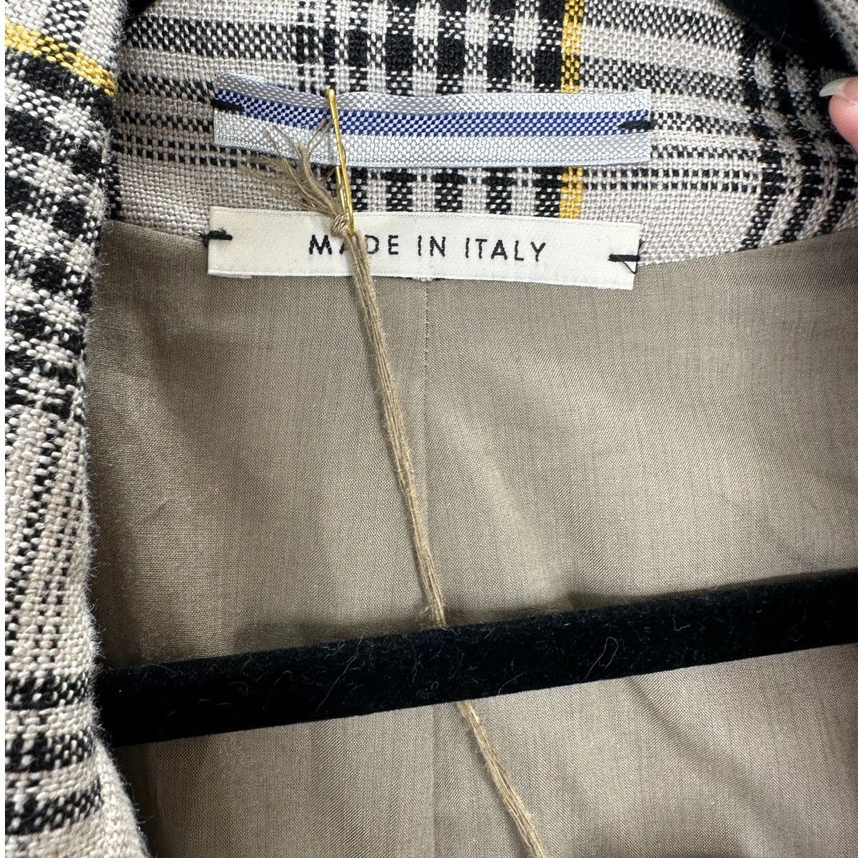 Cristaseya NWT Cristaseya Oversized Linen Blazer Ecru Black Plaid M Size US M / EU 48-50 / 2 - 14 Thumbnail