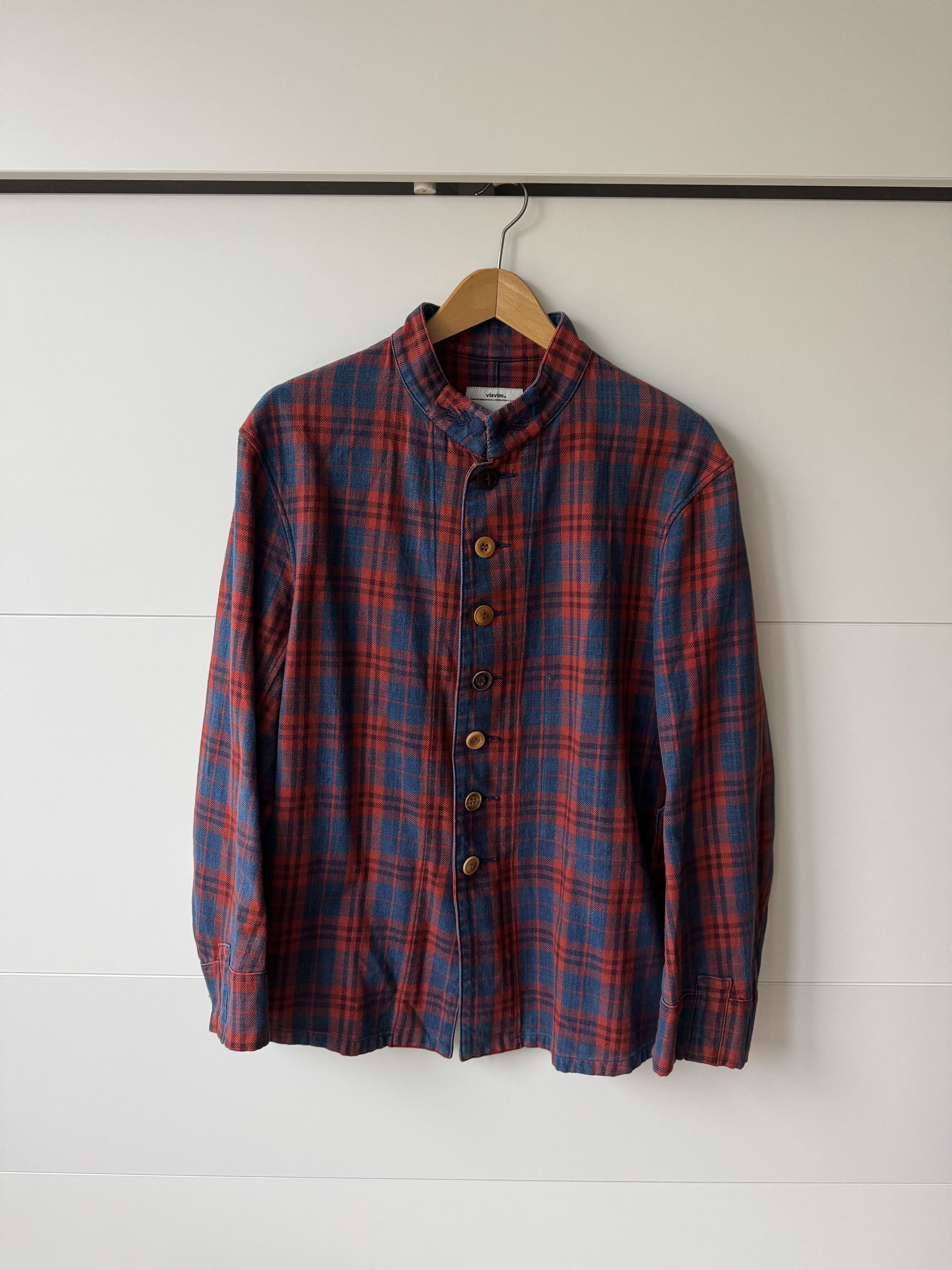Visvim [3] Lugli Jacket Indigo Check in Red (AW14) Size US L / EU 52-54 / 3 - 1 Thumbnail