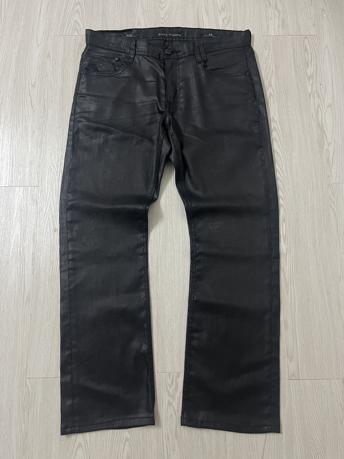 Affliction Need Gone💥Y2K Affliction Super Black Coated Jeans Size US 34 / EU 50 - 1 Thumbnail