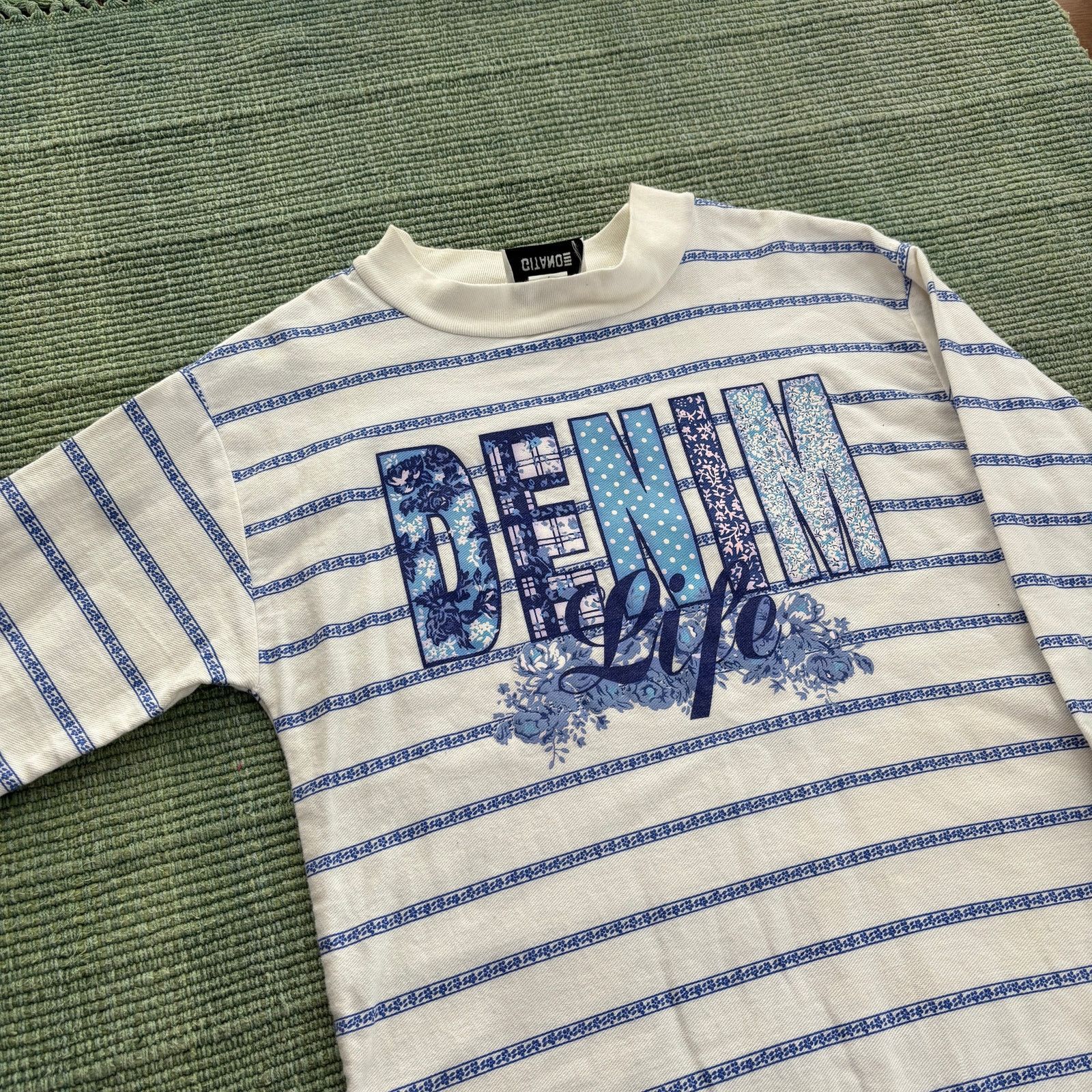 Vintage Vintage Gitano Striped Cotton Denim Life Long Sleeve Shirt Size L / US 10 / IT 46 - 7 Thumbnail
