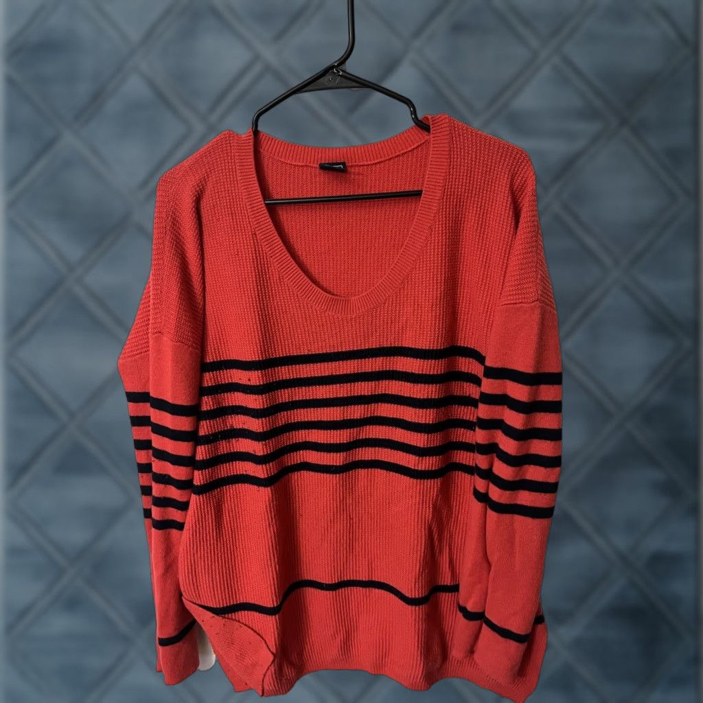 Gap Vintage Gap Red V-Neck Long Sleeve Sweater Women XL Pullover Classic Size XL / US 12-14 / IT 48-50 - 1 Thumbnail