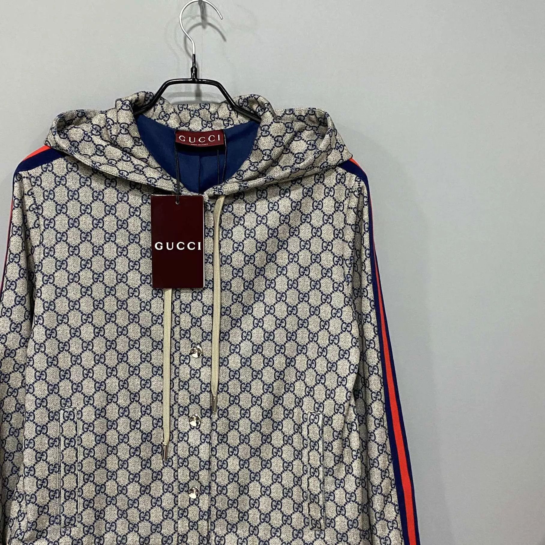 Gucci GUCCI GG Supreme monogram print stripe jacket S Size US S / EU 44-46 / 1 - 2 Thumbnail