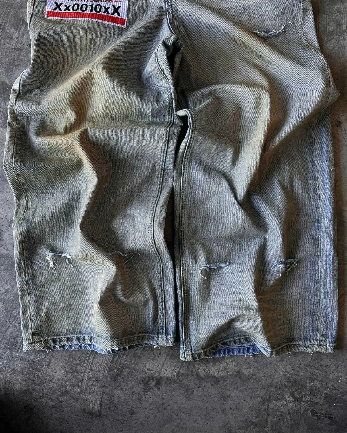 Japanese Brand × Jean Loose Wide Leg Double Waist Denim Pants Size US 36 / EU 52 - 4 Thumbnail