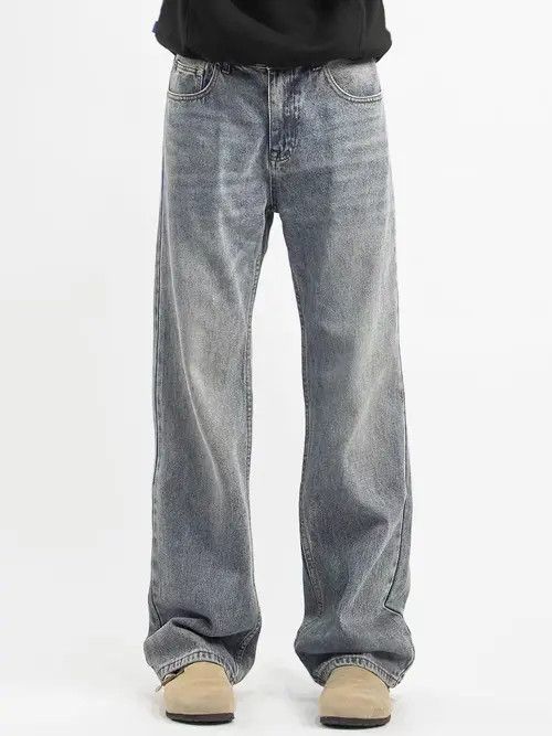 Japanese Brand VIBE Vintage light blue washed baggy wash jeans Size US 32 / EU 48 - 1 Thumbnail