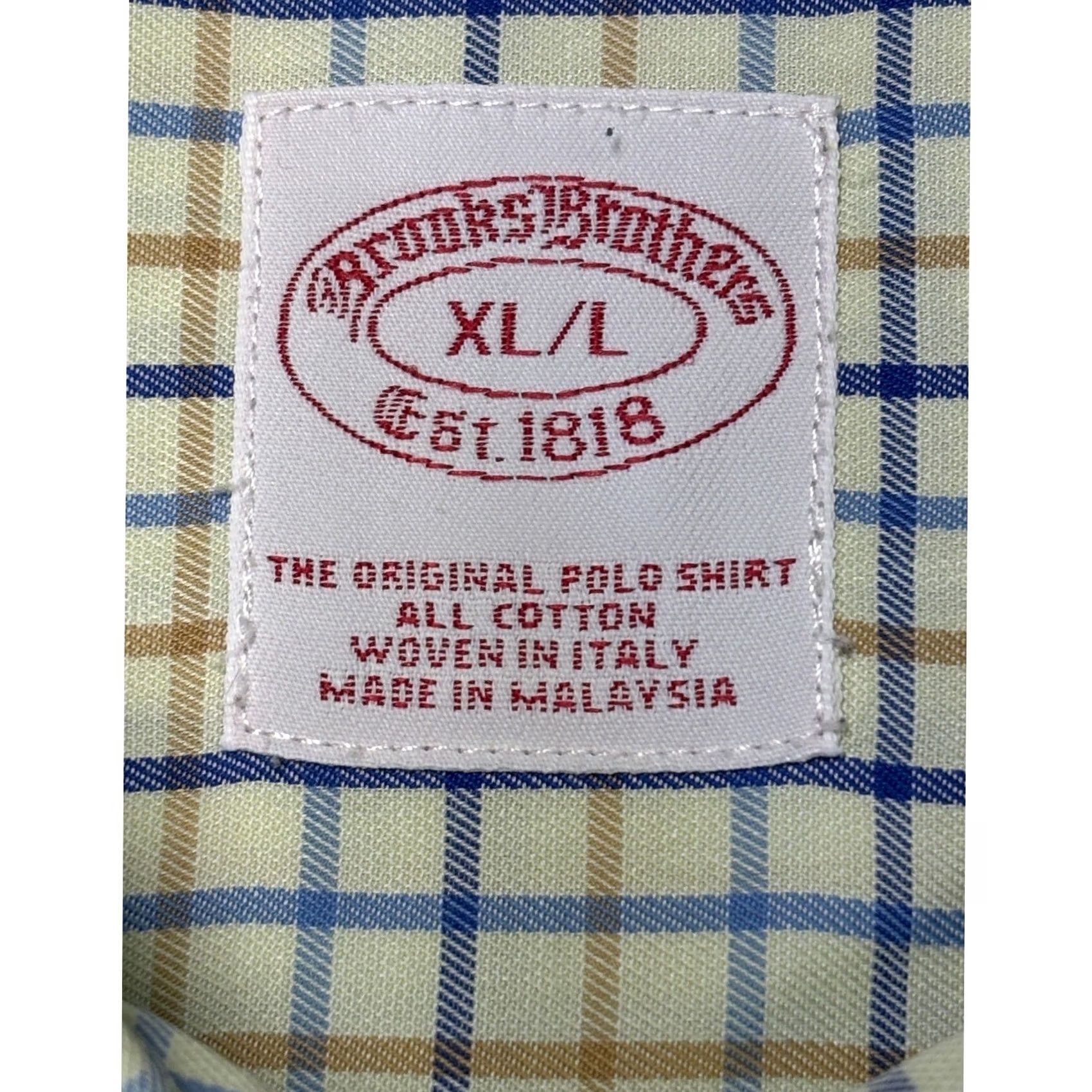 Brooks Brothers VINTAGE Brooks Brothers Mens XL Long Sleeve Button-Down Shirt Plaid Check Woven Italy Size US XL / EU 56 / 4 - 4 Thumbnail