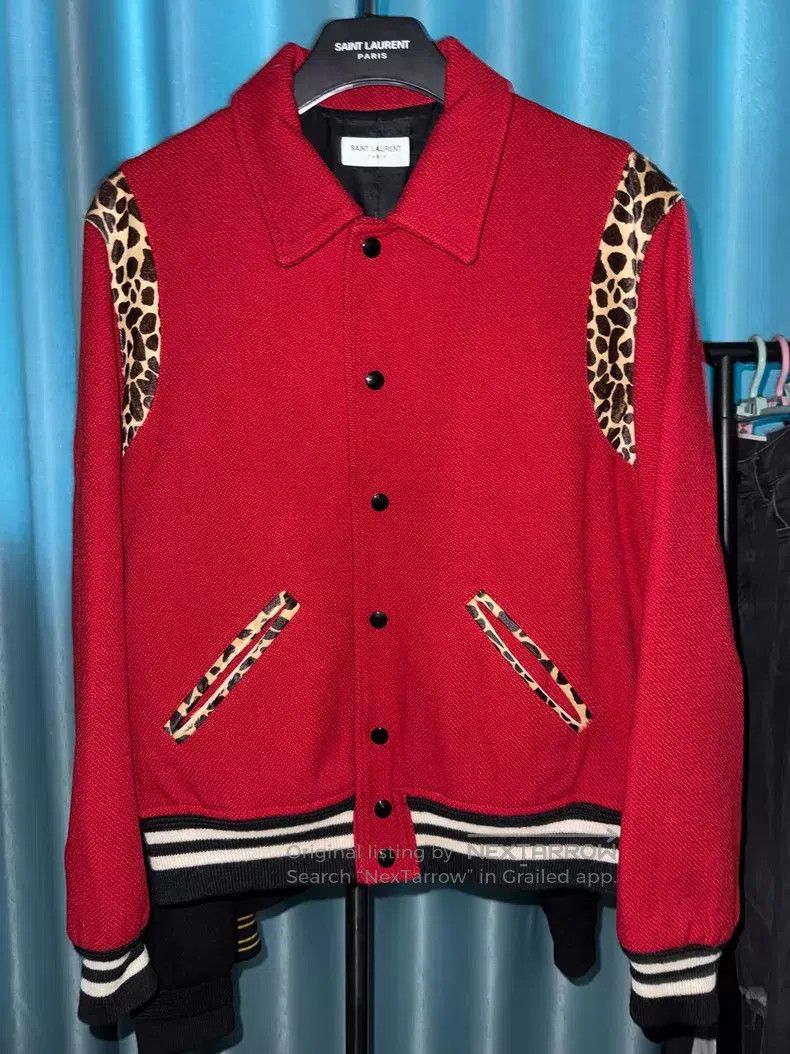 Saint Laurent Paris Saint Laurent Paris Red Leopard Print Horsehair Baseball J Size US M / EU 48-50 / 2 - 1 Thumbnail