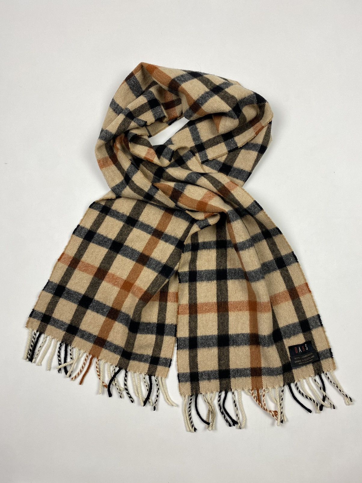 DAKS Daks London Lamswool Plaid Check Scarf Size ONE SIZE - 4 Thumbnail