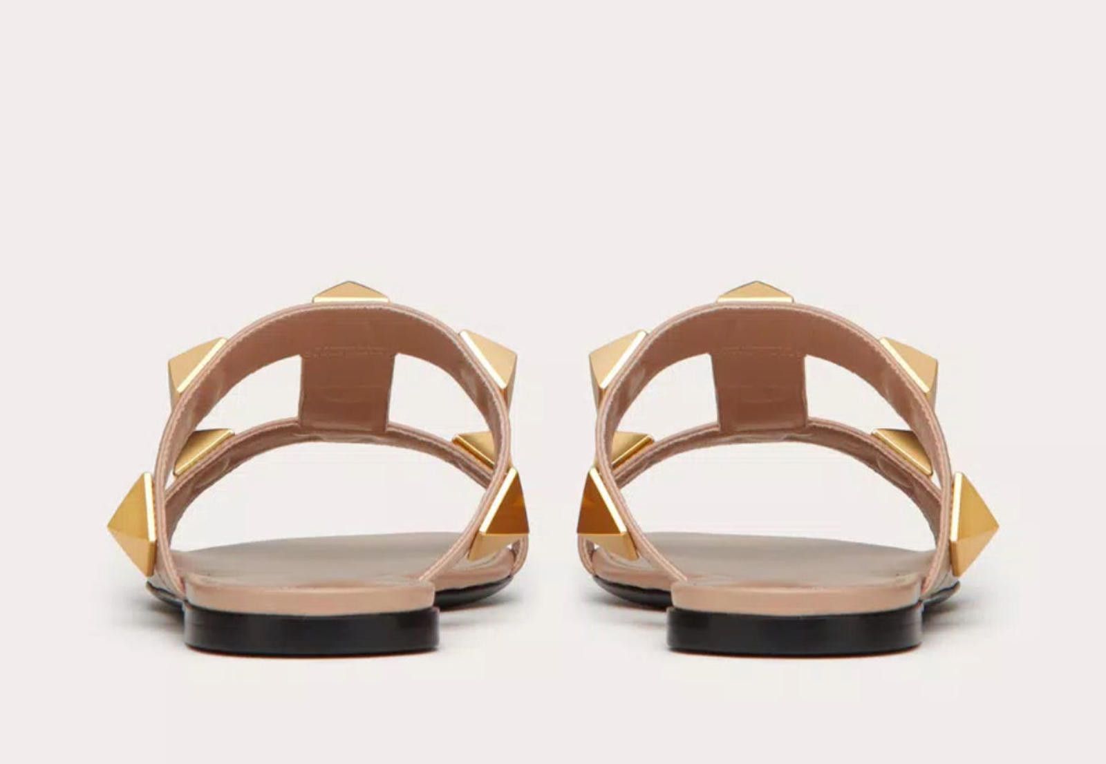 Other Valentino Flat Roman Stud Slide Sandal Size US 7.5 / IT 37.5 - 3 Thumbnail