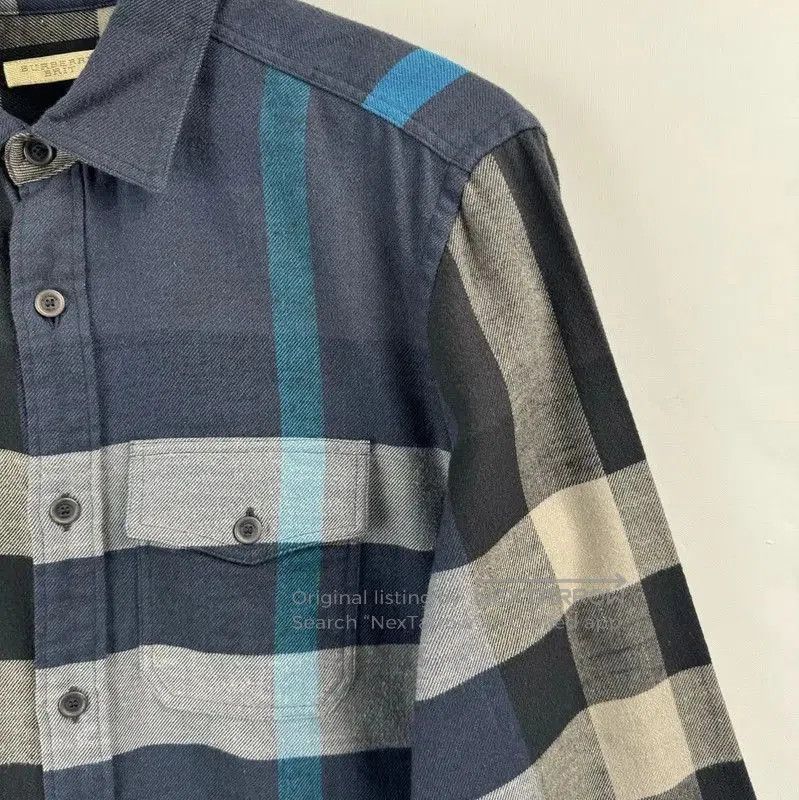 Burberry Burberry Men's Colorblock Long Sleeve Shirt. Size US XL / EU 56 / 4 - 4 Thumbnail