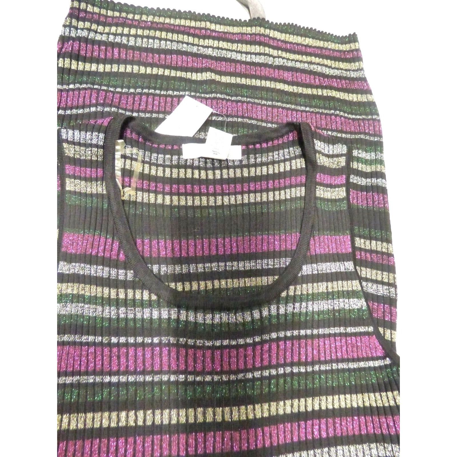 Other Planet Gold Derek Heart Juniors' Plus Size Metallic-Stripe Size ONE SIZE - 12 Thumbnail