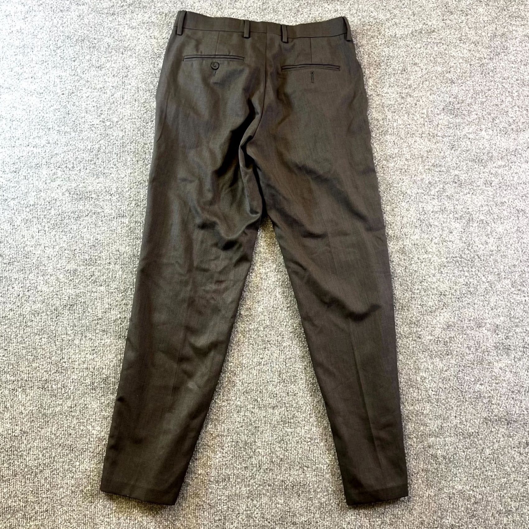 Haggar Haggar Dress Pants Mens 30x30 Dark Gray Slim Comfort Flat Front Business Dress Pants Size US 30 / EU 46 - 2 Thumbnail