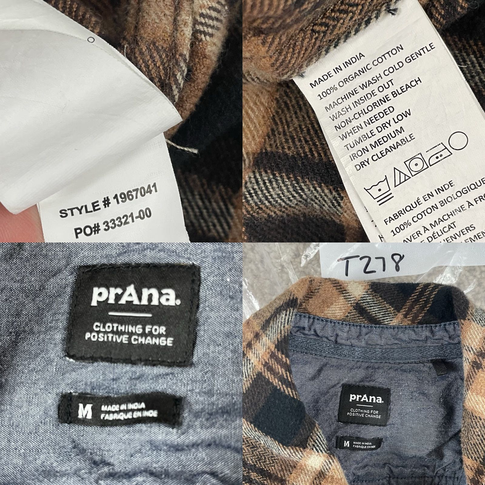 Prana Prana Flannel Shirt Womens M Plaid Golden Canyon Snap Chore Outdoor T278 Size M / US 6-8 / IT 42-44 - 8 Thumbnail