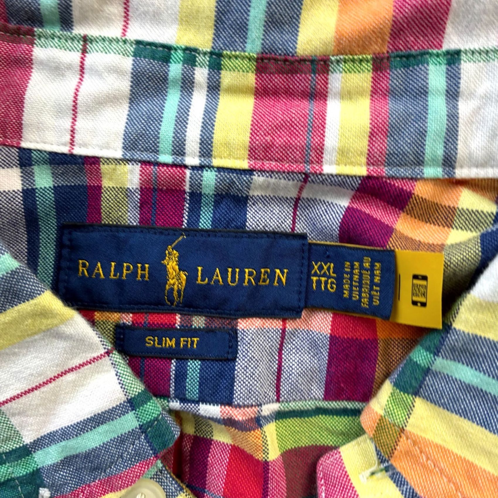Polo Ralph Lauren Ralph Lauren Shirt Mens 2XL Oxford Slim Fit Tartan Plaid Flesh Pony Size US XXL / EU 58 / 5 - 7 Thumbnail