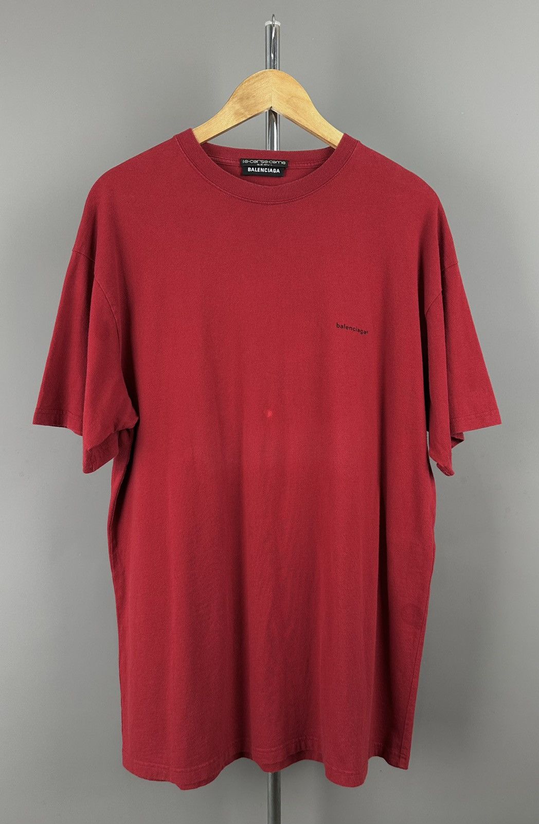 Balenciaga Balenciaga - 2018 Oversized - Small Chest Logo Tee Size US M / EU 48-50 / 2 - 1 Thumbnail