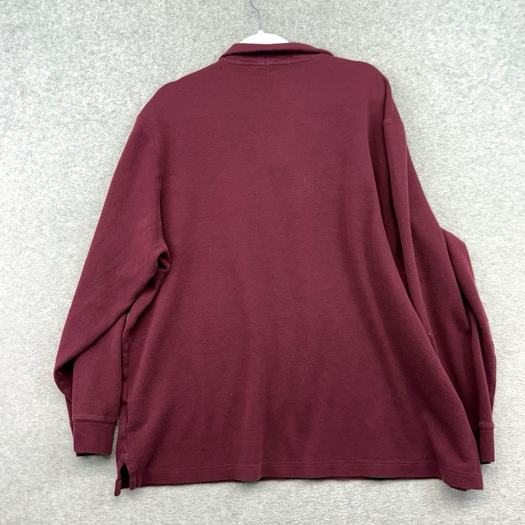 Polo Ralph Lauren VINTAGE Polo Ralph Lauren Estate Rib Quarter Zip Pullover Mens 2XL Red Maroon Knit Shirt Sweater Hoodie? Size US XXL / EU 58 / 5 - 7 Thumbnail