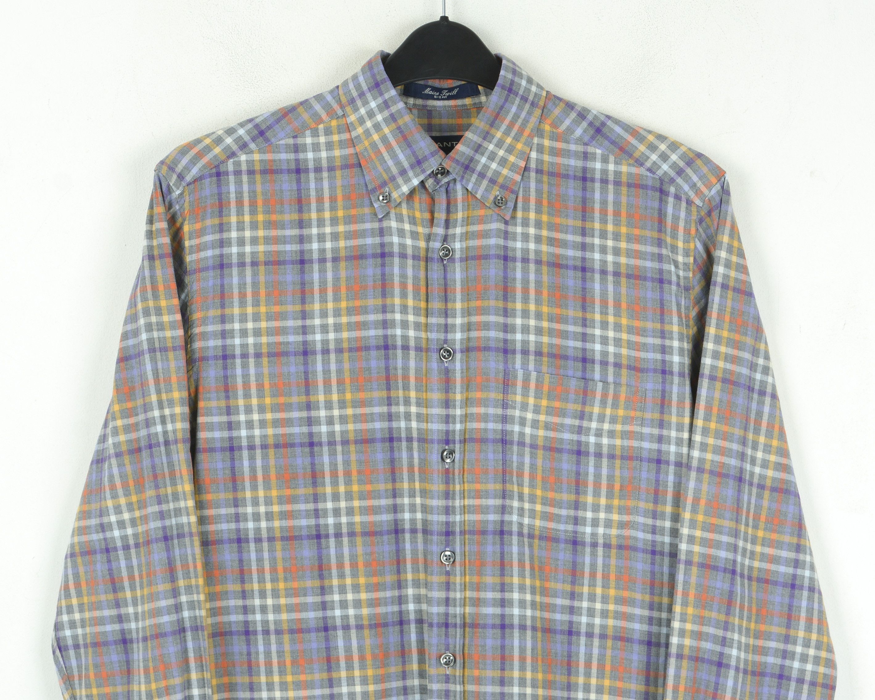 Gant Maine Twill Shirt Button Up M Long Sleeve Check E-Z Fit Size US M / EU 48-50 / 2 - 6 Thumbnail