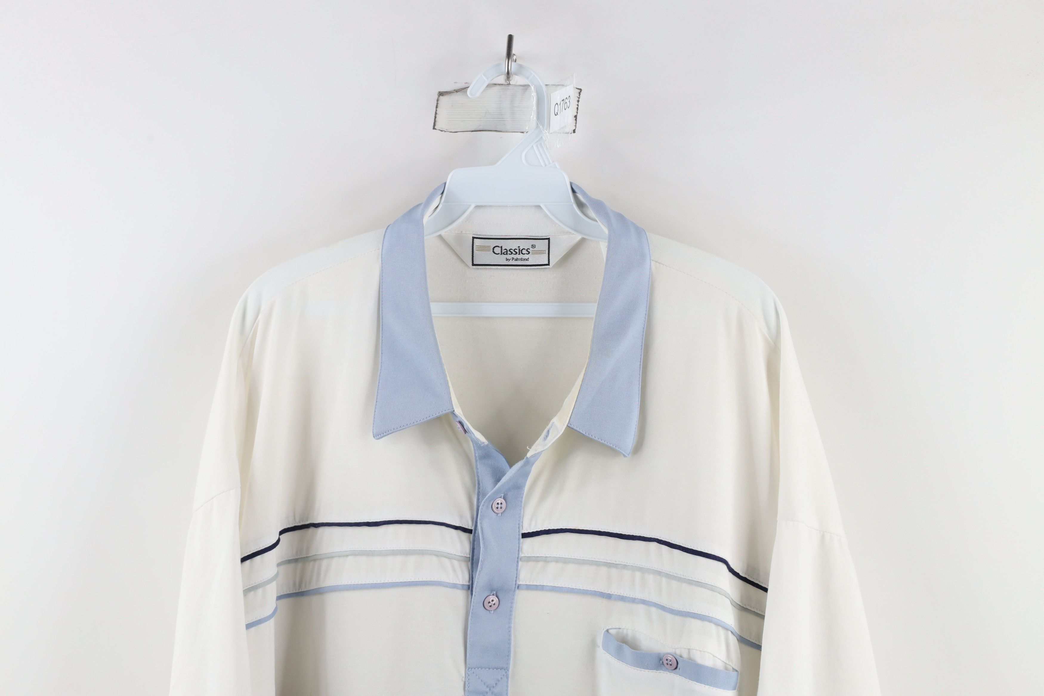 Vintage Vintage 90s Streetwear Knit Striped Pullover Polo Shirt Size US XXL / EU 58 / 5 - 2 Thumbnail