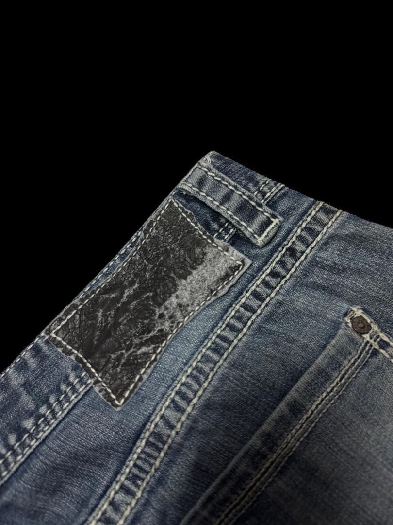 Japanese Brand Vintage Rock&Roll Cowboy Denim Mudwash Regular Straight Leg Size US 33 - 18 Thumbnail
