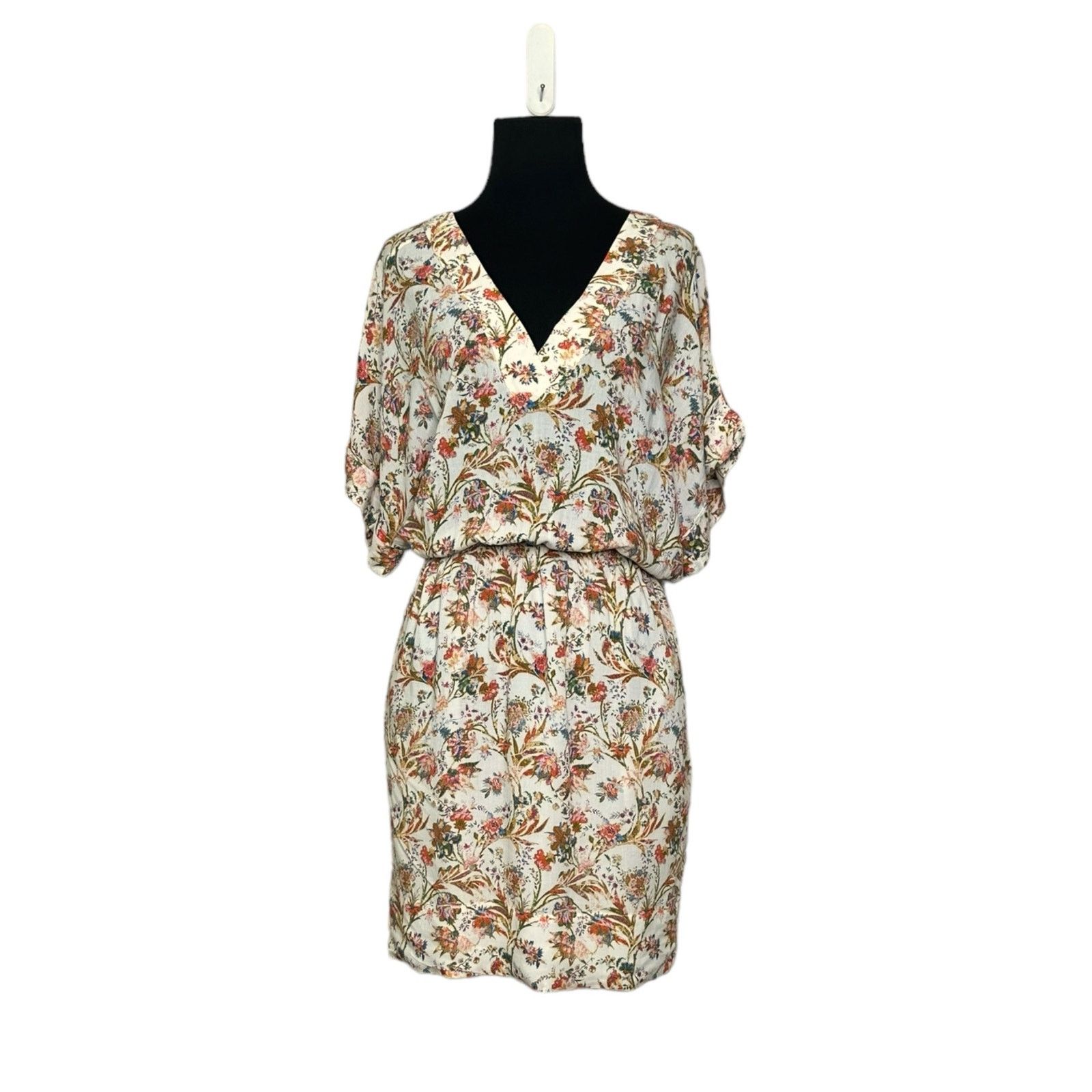 Zara Zara orange green floral summer mini dress size Small Size S / US 4 / IT 40 - 15 Thumbnail