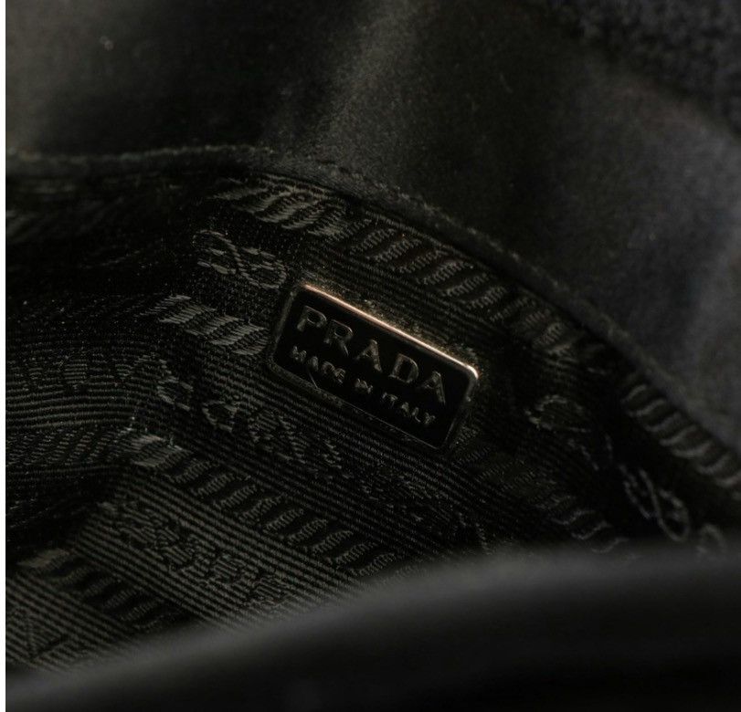 Prada Prada Raso Black Satin Drawstring Pouch / Clutch Evening Bag Size ONE SIZE - 4 Thumbnail