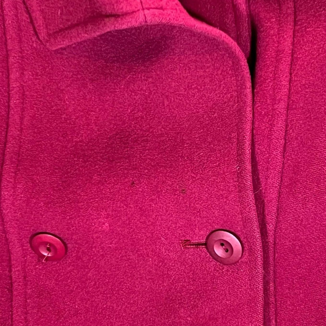 Vintage VINTAGE EASTEX Made In England Heavy Wool Red Over Coat Womens UK 14 90s Overcoat Coat Wool Red 90s Womens Mens? Size XL / US 12-14 / IT 48-50 - 4 Thumbnail