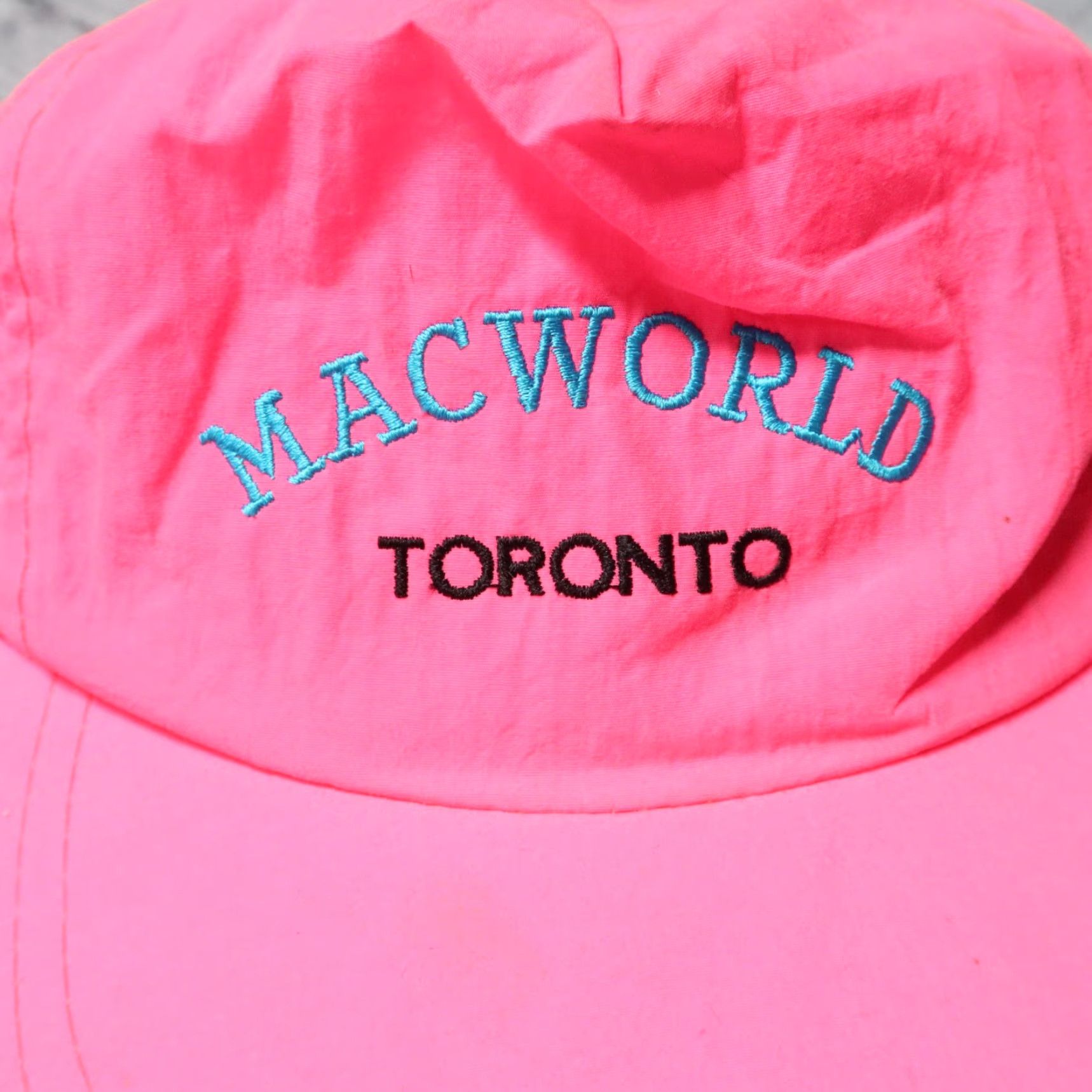 Vintage Vintage Apple Macworld Toronto Snapback Hat Neon Pink Adjustable Men Size ONE SIZE - 2 Thumbnail