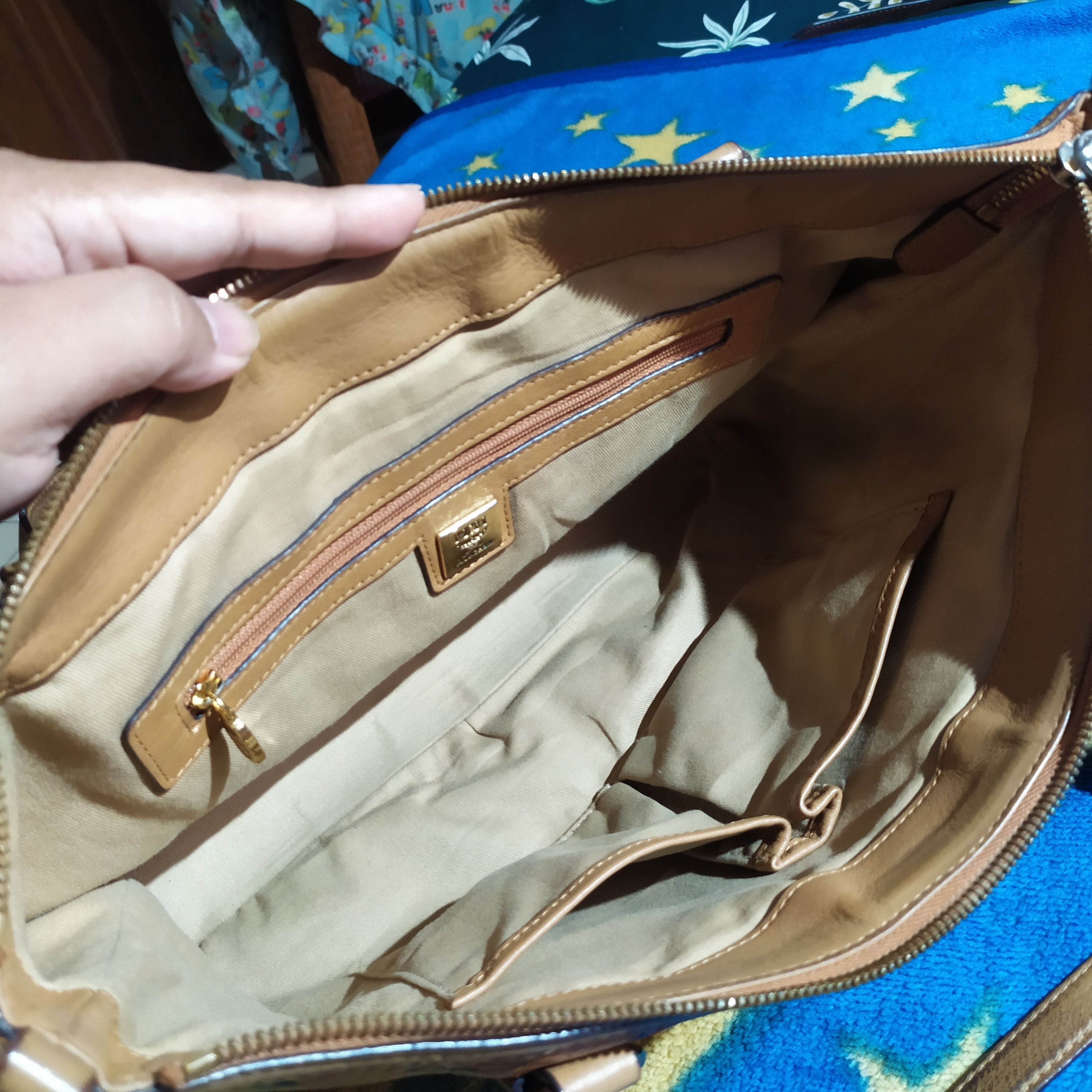 MCM MCM Cognac Visetos Coated Canvas and Leather Zip Tote Size ONE SIZE - 7 Thumbnail