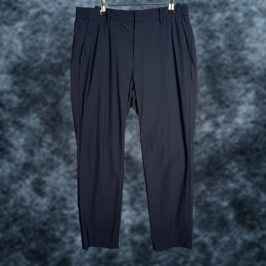 Vintage Mind Bridge Mens Size 30 Blue Pleated Dress Pants Polyester Blend Straight Leg Size US 30 / EU 46 - 1 Thumbnail