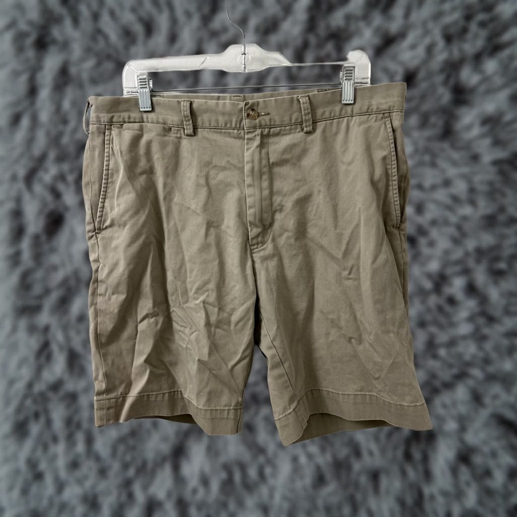 Polo Ralph Lauren VINTAGE Polo Ralph Lauren Chino Shorts Mens 42 Beige Classic Fit 9" YKK Polo Ralph Lauren Logo Khaki Solid Casual Golf Outdoor Beach 9" Inseam Mens Size US XL / EU 56 / 4 - 1 Thumbnail