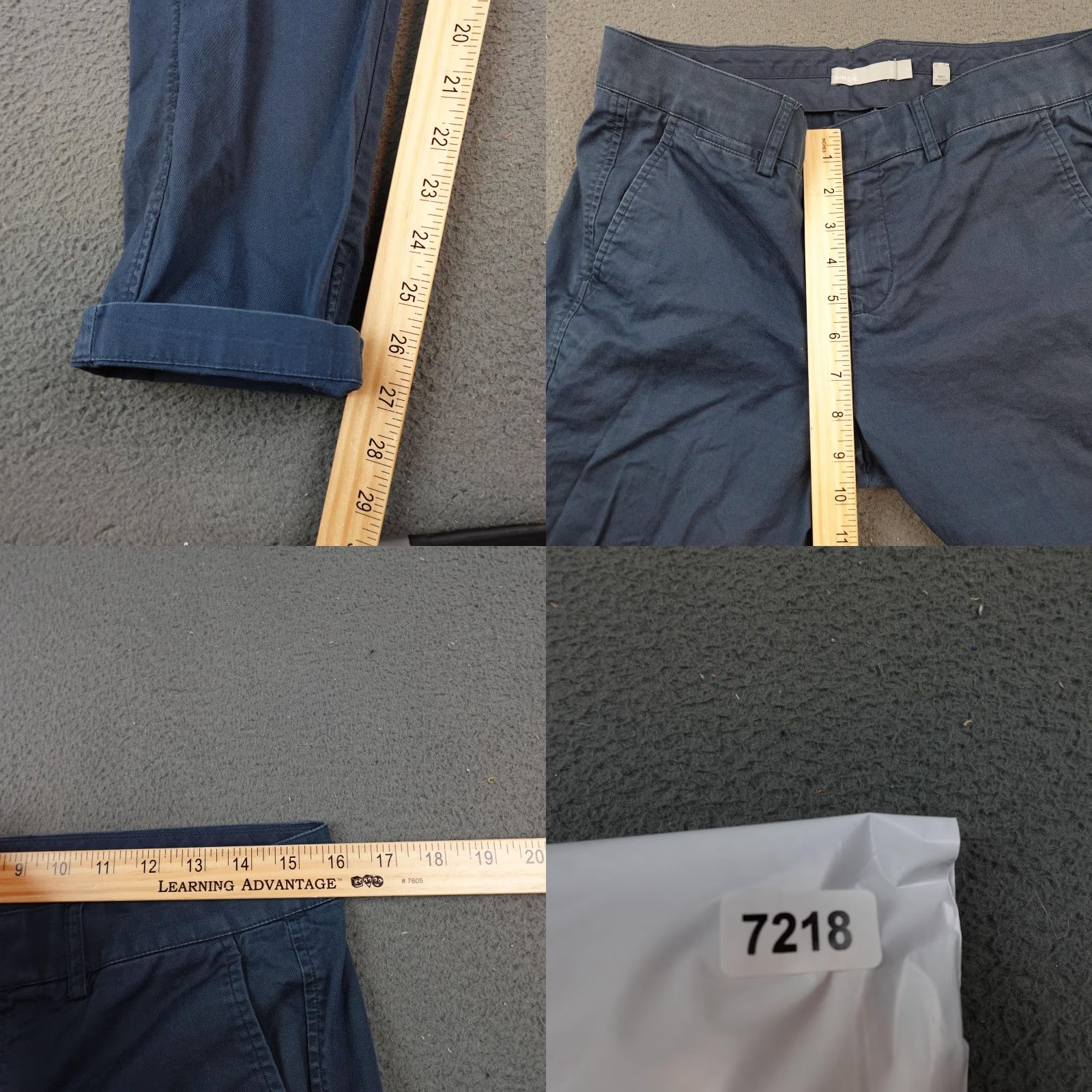 Vince Vince Pants Womens 6 Chino Blue Straight Leg Stretch Cotton Twill V357520802 Regular 28in Inseam Pockets Zipper Button Womens Size 28" / US 6 / IT 42 - 8 Thumbnail