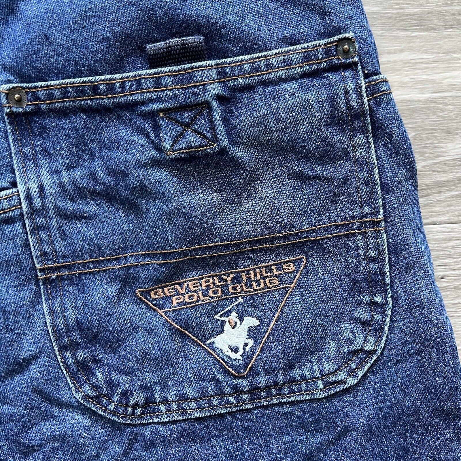 Beverly Hills Polo Club Vintage Y2K Blue Jean Shorts Beverly Hills Polo Club Baggy Size US 35 - 4 Thumbnail