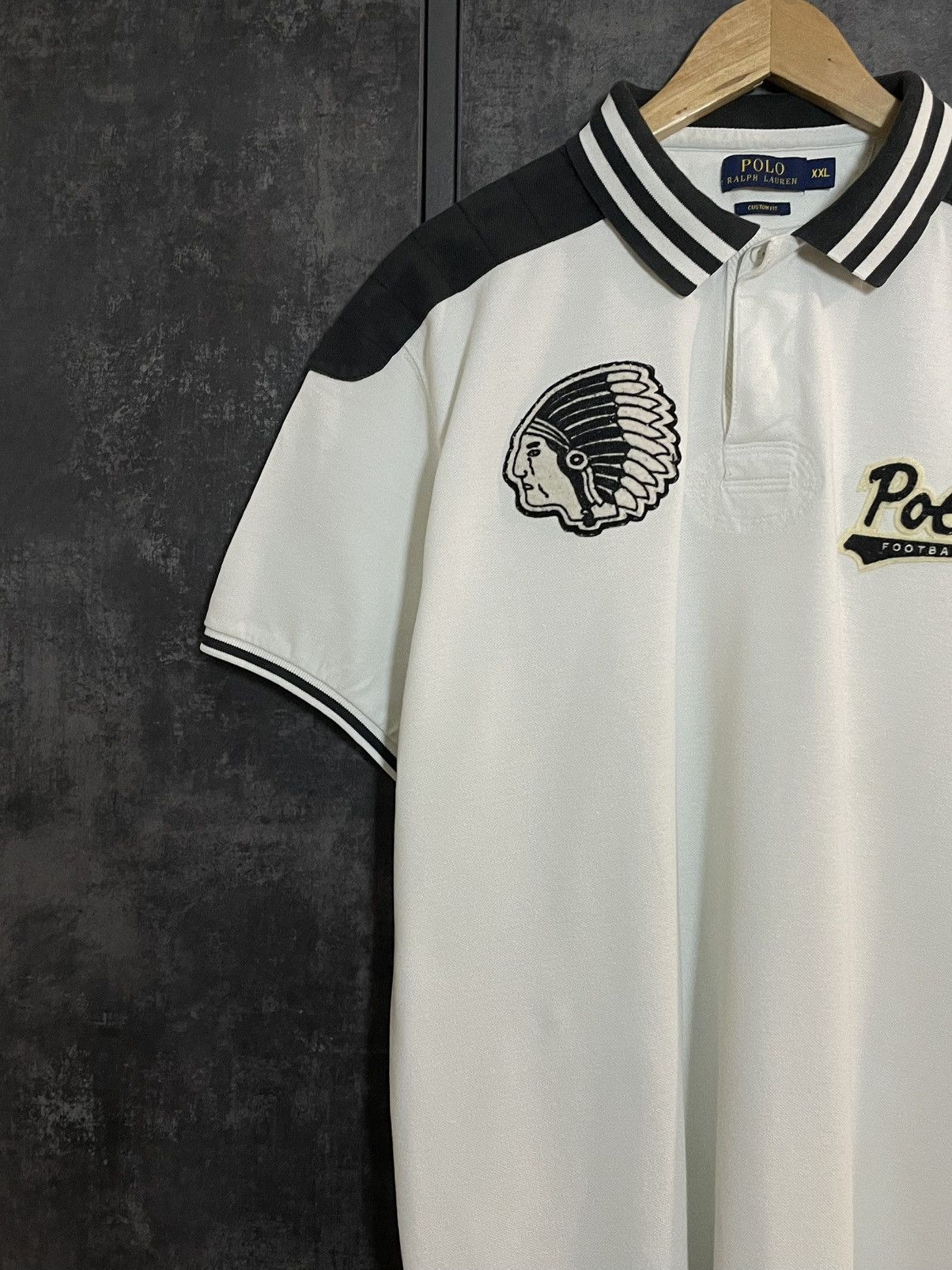 Polo Ralph Lauren Vintage Polo Ralph Lauren Football Rugby Polo T-shirt RRL Size US XXL / EU 58 / 5 - 3 Thumbnail