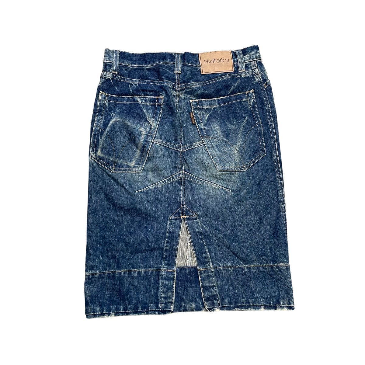 Hysteric Glamour × Japanese Brand 💥Vintage Hysteric Glamour Distressed Midi Skirt Jeans Size 30" / US 8 / IT 44 - 2 Thumbnail