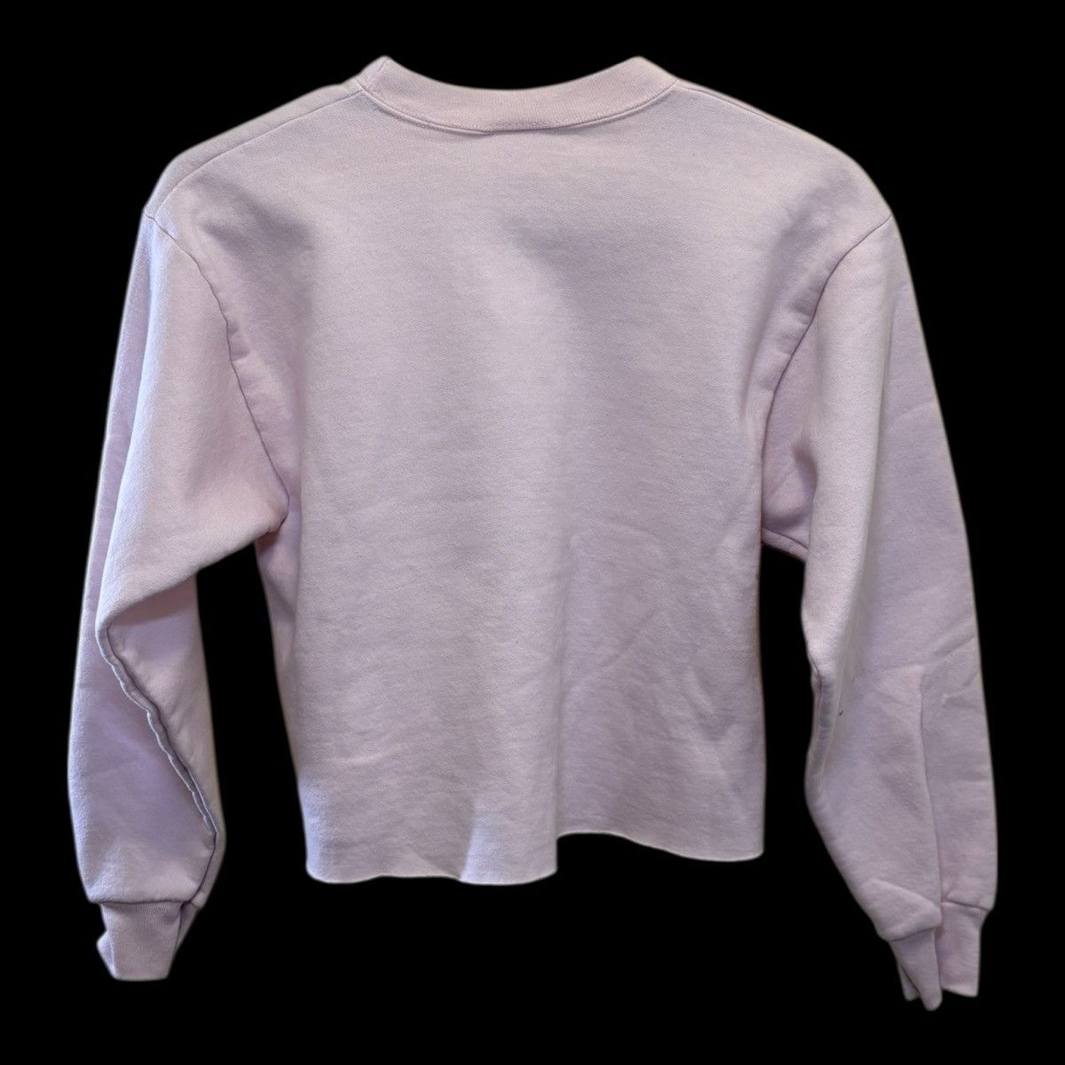 Hanes Vintage 1986 Buckle-Up Bear Pink Long Sleeve Cropped Hoodie Size S / US 4 / IT 40 - 4 Thumbnail