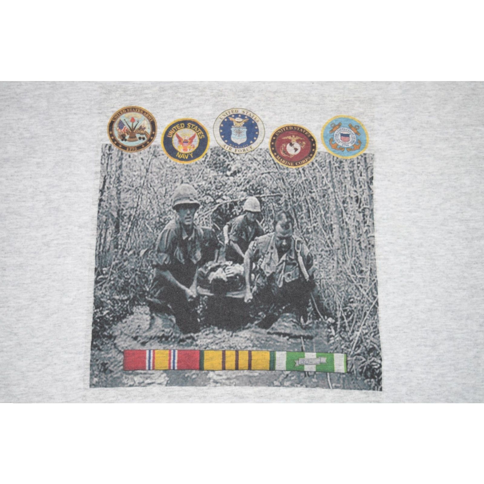 Gildan VTG Vietnam Veterans Band of Brothers Gildan T-Shirt Men XL Grey Graphic 60s 70s Military US—Preshrunk Dry Blend Size US XL / EU 56 / 4 - 2 Thumbnail