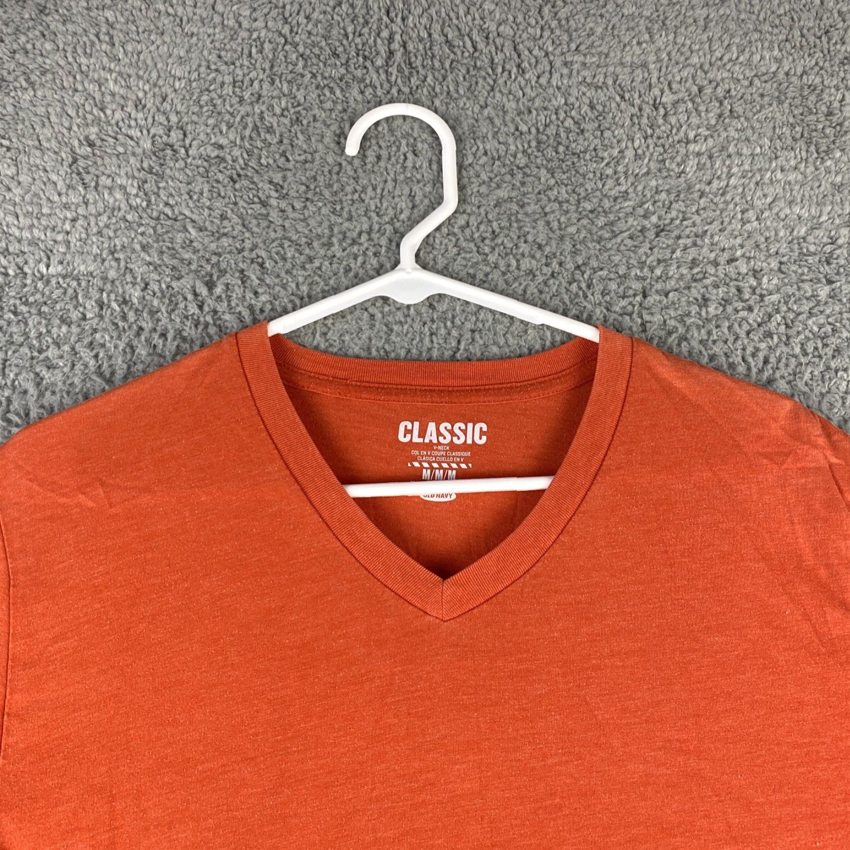 Old Navy Old Navy T-Shirt Women Orange Short Sleeve V-Neck 100% Cotton Size M Adult Womens Basic Shirt 47-24 Size M / US 6-8 / IT 42-44 - 2 Thumbnail