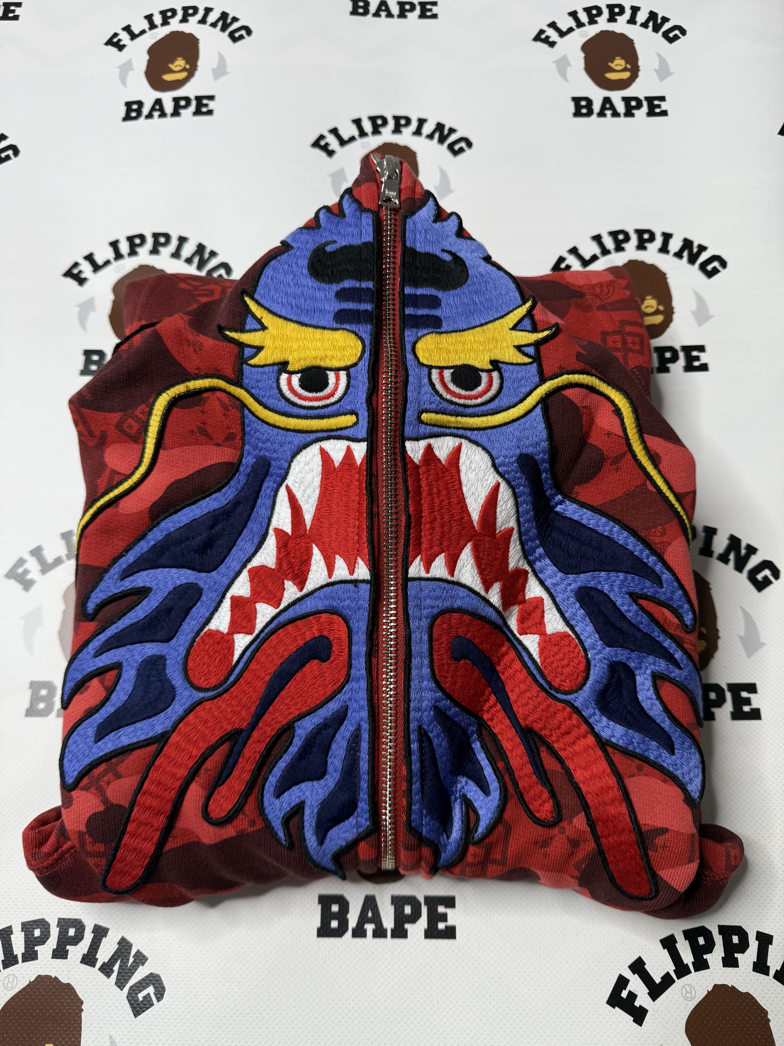 Bape BAPE X CLOT CAMO SHARK RELAXED FIT FULL ZIP HOODIE Size US M / EU 48-50 / 2 - 16 Thumbnail