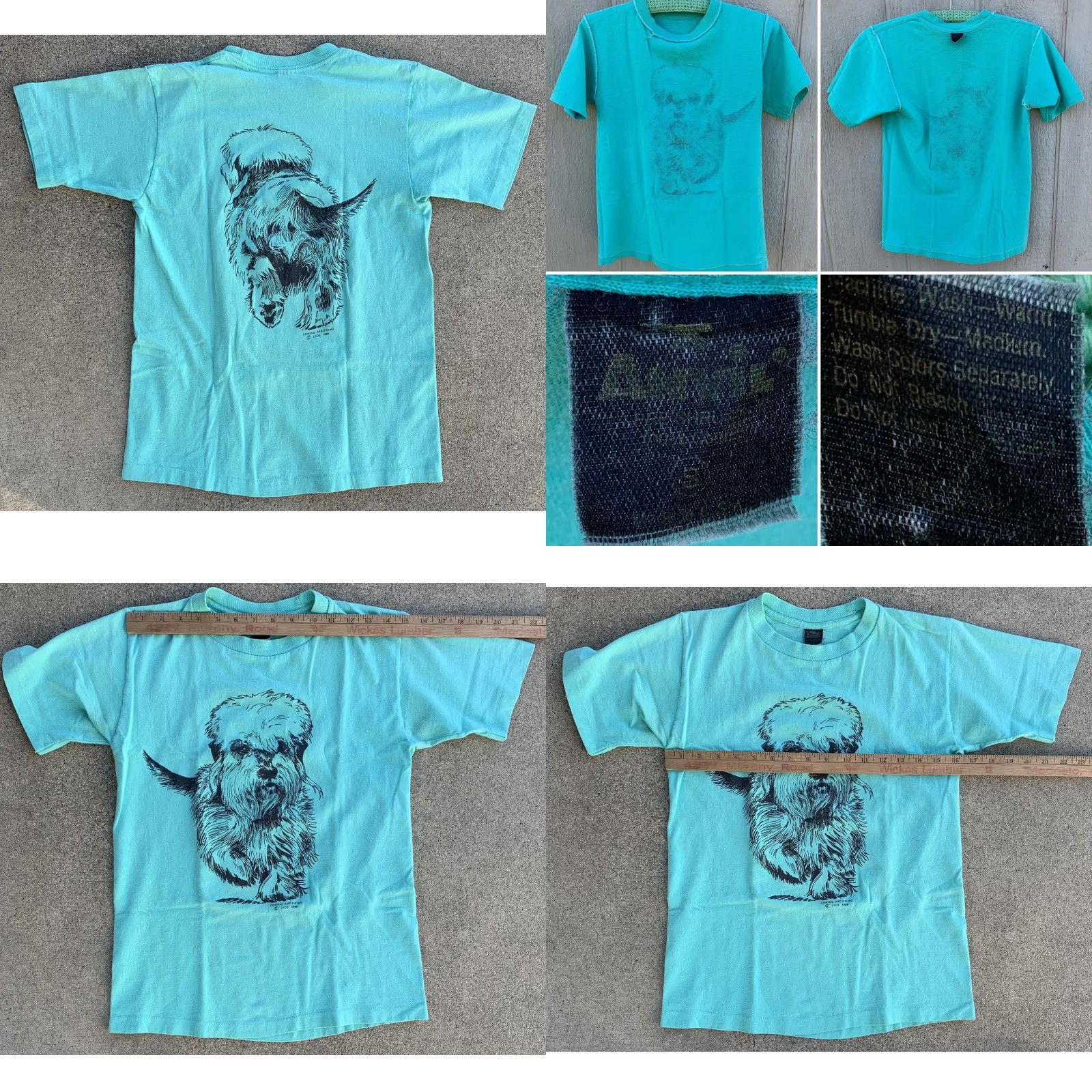 Anvil vintage Anvil shirt Mens S Green 1980s Coming and Going dog graphic tee Size US S / EU 44-46 / 1 - 10 Thumbnail