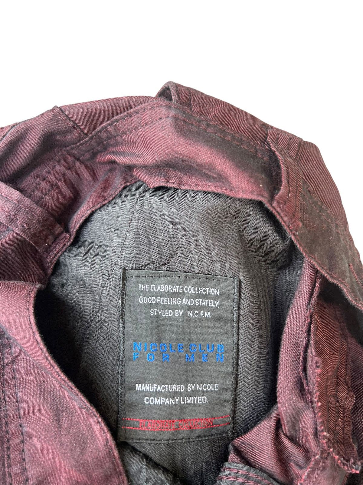 Nicole Club Nicole Club Japan Dark Maroon Cargo Flare Trouser Pant Size US 30 / EU 46 - 20 Thumbnail