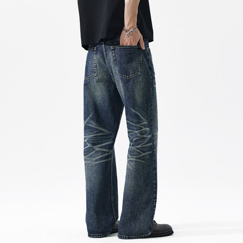Japanese Brand Men's American Retro Flared Jeans with Whiskering Size US 32 / EU 48 - 5 Thumbnail