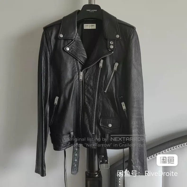 Saint Laurent Paris Saint Laurent Paris Blood Tooth Leather Jacket Size US M / EU 48-50 / 2 - 2 Thumbnail