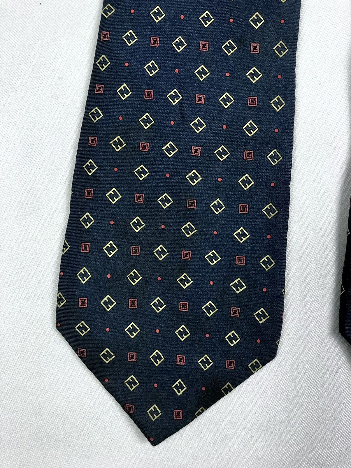 Fendi Rare Vintage Fendi Cravatte Monogram Silk Tie Made in Italy Size ONE SIZE - 4 Thumbnail