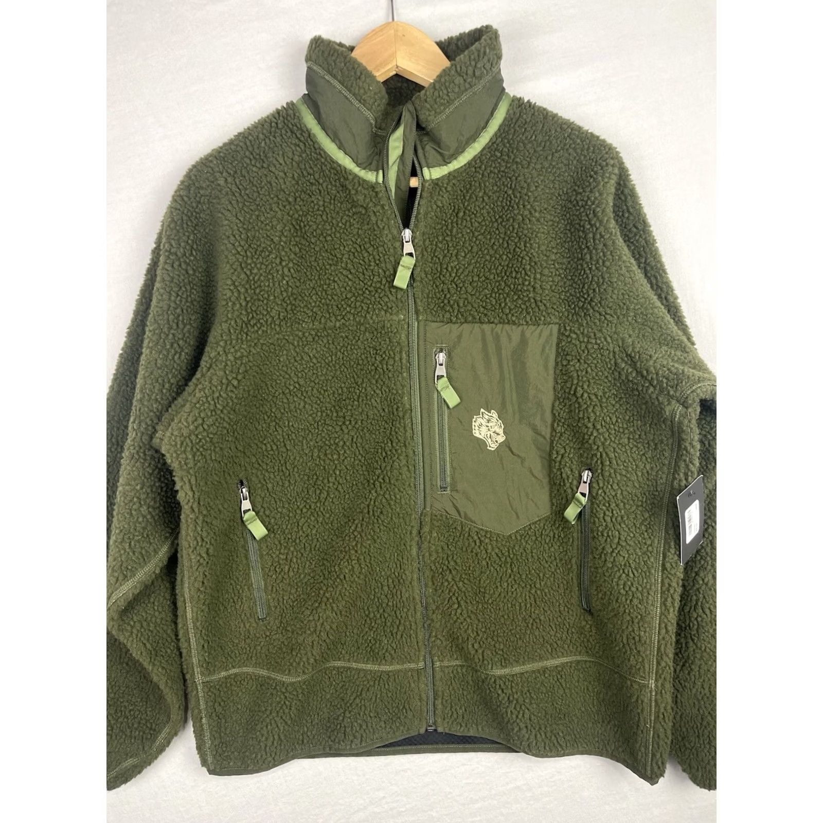 Darc Sport Darc Sport Jacket Womens Large Deep Pile Fleece Lone Pine Dark Sage Zip Up Size L / US 10 / IT 46 - 2 Thumbnail