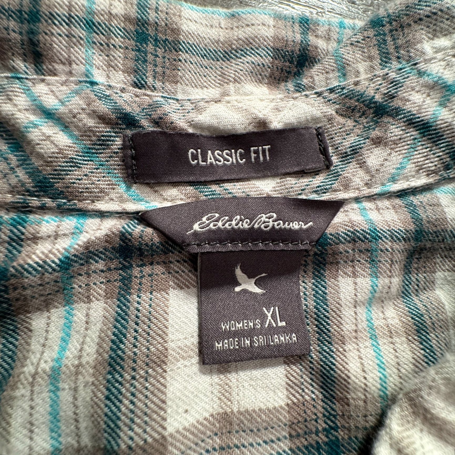 Eddie Bauer Eddie Bauer Shirt Womens XL Plaid Button Up Flannel Cotton Western Classic Fit Size XL / US 12-14 / IT 48-50 - 3 Thumbnail