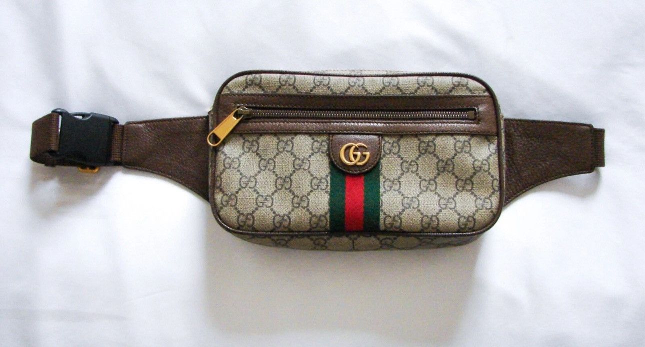 Gucci GUCCI GG Supreme Ophidia Beige Belt Body Bag Fanny Pack Size ONE SIZE - 1 Thumbnail